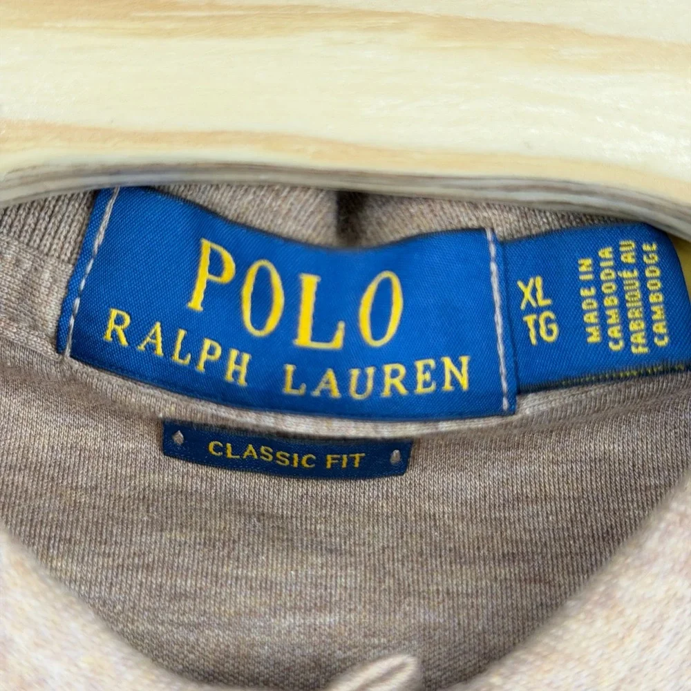 Polo Ralph Lauren Classic Fit Soft Cotton Polo Shirt XL Heather Brown Flesh Pony
